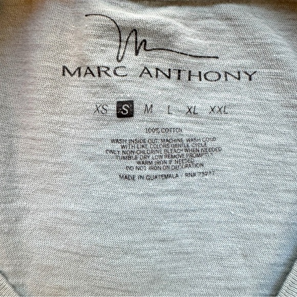 MARC ANTHONY Light Dusty Blue Short Sleeve T-Shirt - Small - Picture 6 of 8